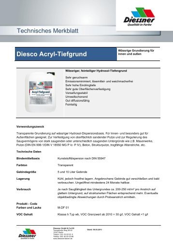 Diesco Acryl-Tiefgrund - Diessner