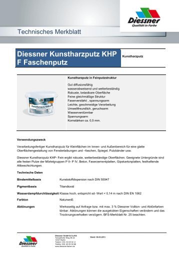 Technisches Datenblatt - Diessner