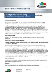 Technisches Merkblatt Untergrundvorbereitung Kunstharz - Diessner