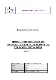 Muntatge instal·lacions telecomunicacions - IES Ramon Llull