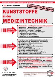 kunststoffe medizintechnik - Deutsches Industrieforum für Technologie