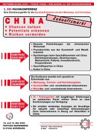 C H I N A - Deutsches Industrieforum für Technologie