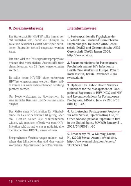 Informationsbroschüre zum Schutz vor HIV - Deutsches Institut für ...