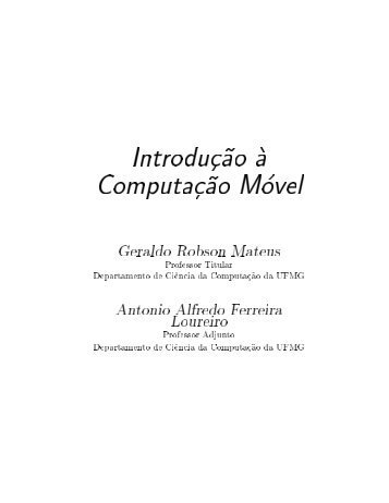 Primeira edição do livro Introdução à Computação Móvel