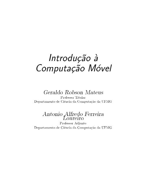 Primeira edição do livro Introdução à Computação Móvel
