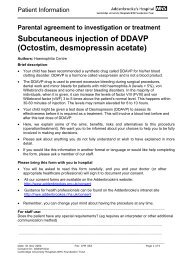 Subcutaneous injection of DDAVP (Octostim, desmopressin acetate)