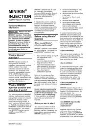 MINIRIN NASAL SPRAY - Medsafe