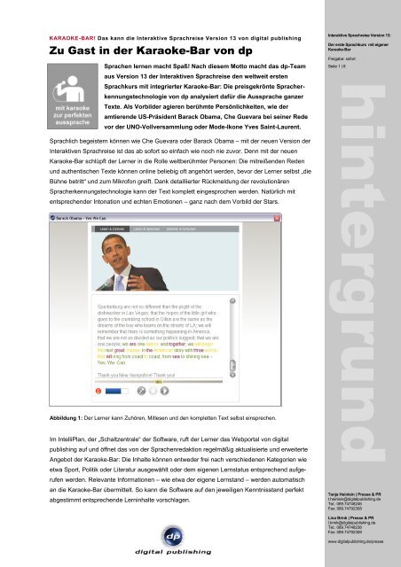 Hintergrundinfos als PDF-Datei zum Download - Digital Publishing