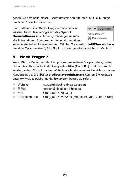 Interaktive Sprachreise Handbuch Deutsch - Digital Publishing