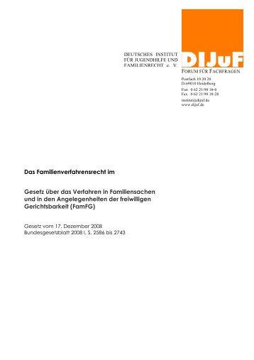 FamFG - Textauszug zum Familienverfahrensrecht - Berlin.de