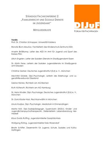 STÃNDIGE FACHKONFERENZ 2 âFAMILIENRECHT UND ... - DIJuF