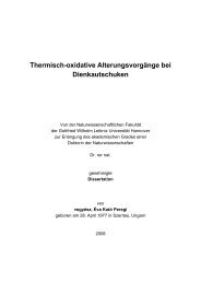 Thermisch-oxidative Alterungsvorgänge bei Dienkautschuken - DIK
