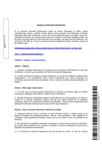 anunci aprovacio definitiva edificacio.pdf - Ajuntament de Vallgorguina