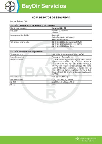 Monarca 112,5 SE - Bayer CropScience Chile