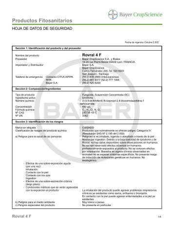 Rovral 4 F - Bayer CropScience Chile