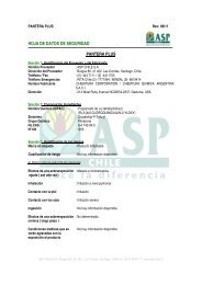 HOJA DE DATOS DE SEGURIDAD PANTERA PLUS - ASP Chile