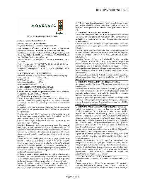 Champ DP - Arysta LifeScience Chile