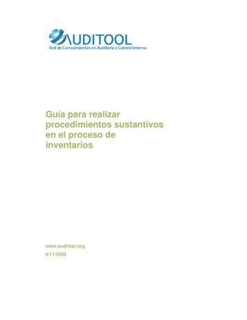 Guía para realizar procedimientos sustantivos en el proceso de ...