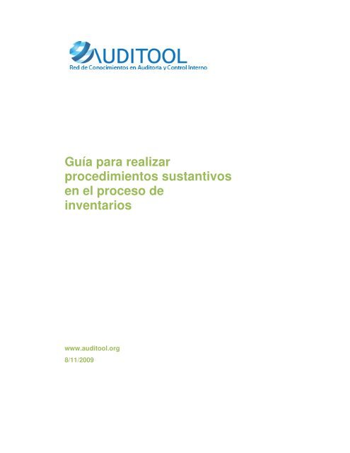 Guía para realizar procedimientos sustantivos en el proceso de ...