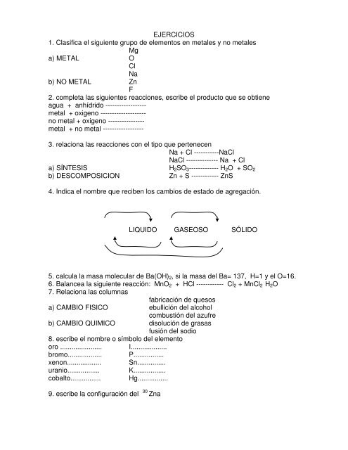 1. Objeto de estudio de la química QUIMICA: es la ciencia que tiene ...