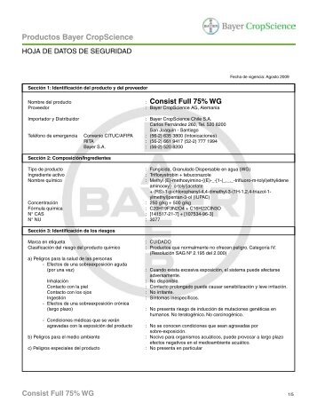 Consist Full 75% WG.indd - Bayer CropScience Chile