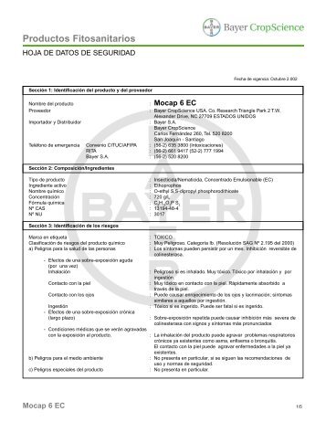 Mocap 6 EC - Bayer CropScience Chile