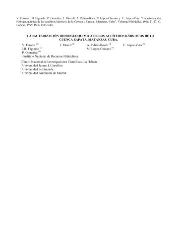 Cienaga de Zapata.pdf - contribuciones a la hidrogeoquímica