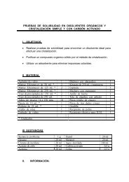 Pruebas de solubilidad en disolventes organicos y - quimica organica