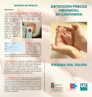 Deteccion precoz neonatal en Cantabria - Consejería de Sanidad y ...