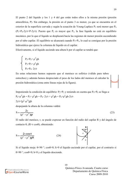 Tema 6: Estudio termodinámico de las interfases