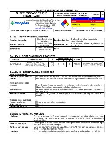 SUPER FOSFATO TRIPLE GRANULADO - Innophos