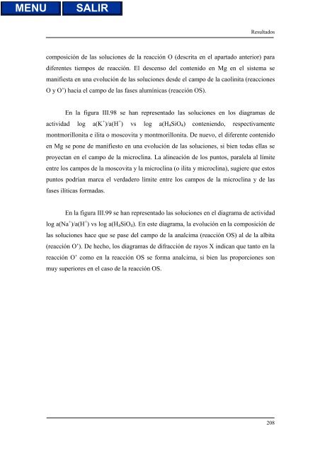 transformaciones hidrotermales de la caolinita - Biblioteca de la ...