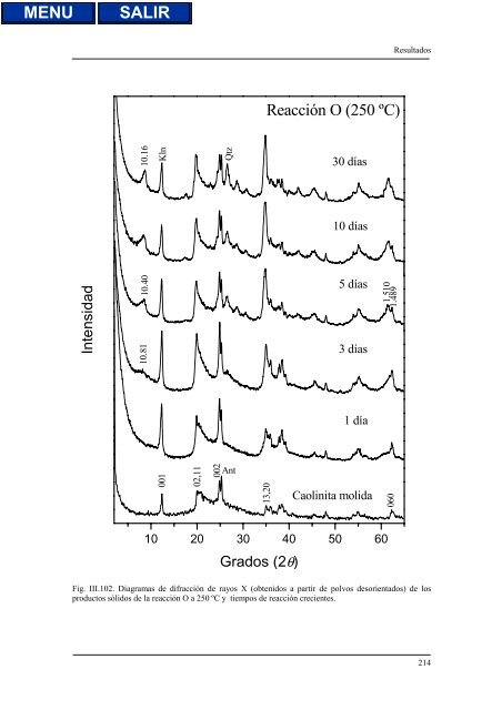 transformaciones hidrotermales de la caolinita - Biblioteca de la ...