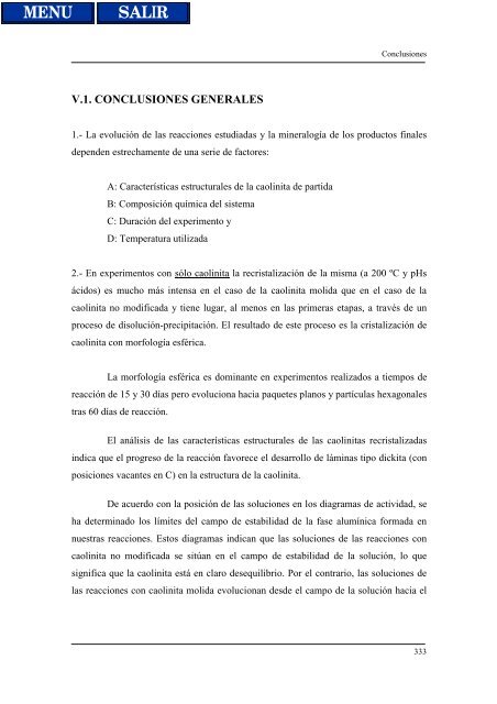 transformaciones hidrotermales de la caolinita - Biblioteca de la ...