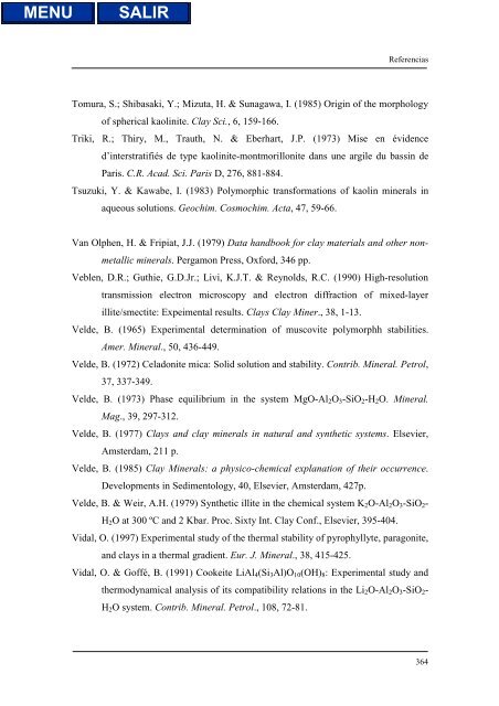 transformaciones hidrotermales de la caolinita - Biblioteca de la ...