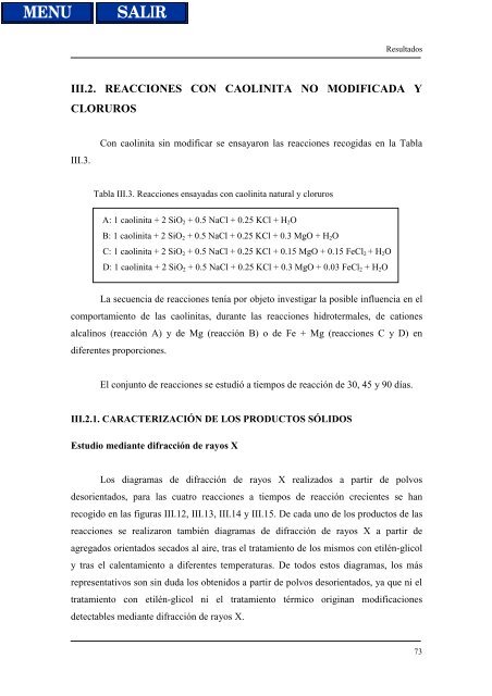 transformaciones hidrotermales de la caolinita - Biblioteca de la ...