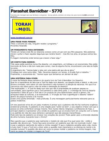 Parashat Bamidbar - 5770 TORAH –M@IL - torah mail