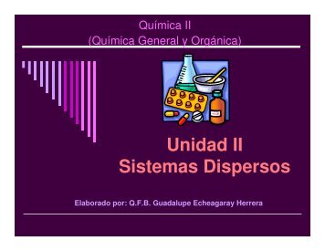 Unidad II Sistemas Dispersos