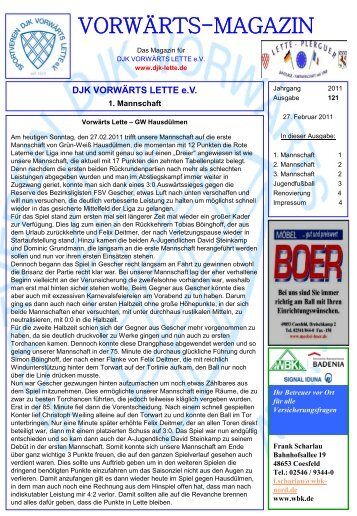 Ausgabe 121 - DJK Vorwärts Lette eV