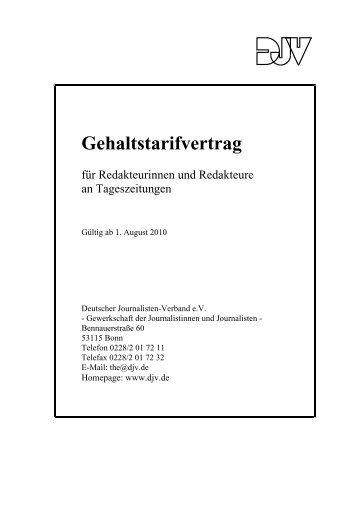 Gehaltstarifvertrag