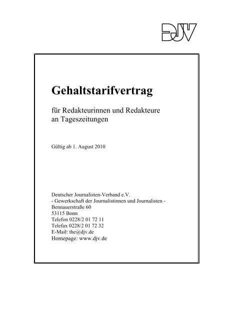 Gehaltstarifvertrag