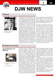 DJW NEWS - Deutsch-Japanischer-Wirtschaftskreis