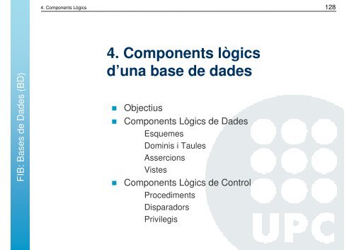 4. Components lògics d'una base de dades