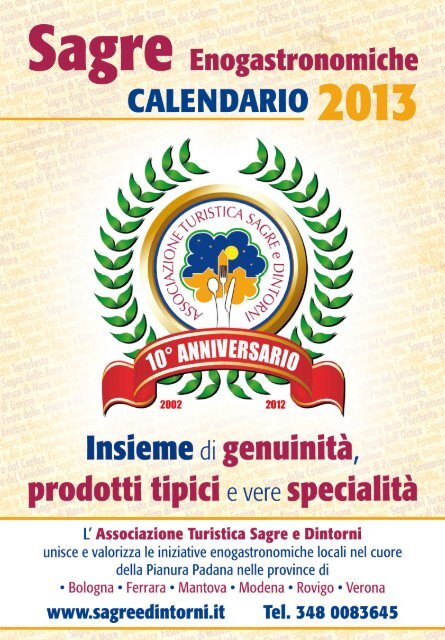 Calendario SAGRE e DINTORNI 2013