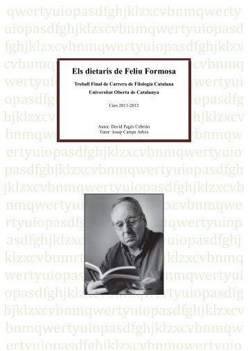 Els dietaris de Feliu Formosa - lletrA - Universitat Oberta de Catalunya