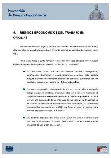 5. RIESGOS ERGONÓMICOS DEL TRABAJO EN OFICINAS - Croem