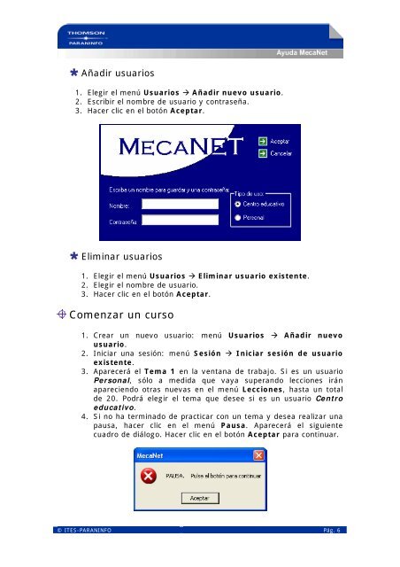 Ayuda MecaNet - Paraninfo