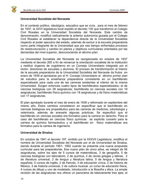 Bachillerato de la UAS - Dirección General de Escuelas Preparatorias