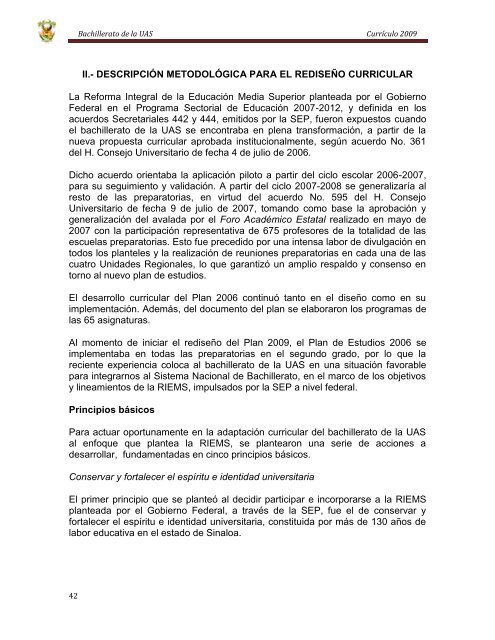 Bachillerato de la UAS - Dirección General de Escuelas Preparatorias