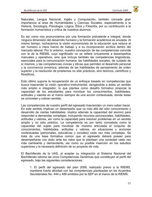 Bachillerato de la UAS - Dirección General de Escuelas Preparatorias